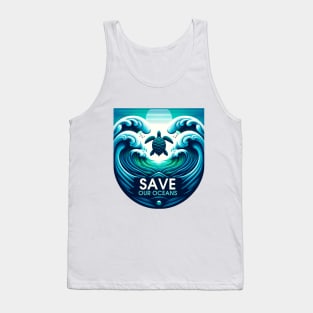 Save Our Oceans Sea Turtle Tank Top